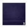 BYFT Daffodil Face Towel 30 x 30 Cm 500 Gsm Navy Blue Stripe Diamond Dobby 100% Cotton Letter "X" White Thread Set of 06