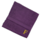 BYFT Daffodil Face Towel 30 x 30 Cm 500 Gsm Purple Stripe Diamond Dobby 100% Cotton Letter "F" Gold Thread Set of 06