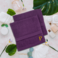 BYFT Daffodil Face Towel 30 x 30 Cm 500 Gsm Purple Stripe Diamond Dobby 100% Cotton Letter "P" Gold Thread Set of 06