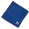 BYFT Daffodil Face Towel 30 x 30 Cm 500 Gsm Royal Blue Stripe Diamond Dobby 100% Cotton Letter "H" White Thread Set of 06