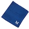 BYFT Daffodil Face Towel 30 x 30 Cm 500 Gsm Royal Blue Stripe Diamond Dobby 100% Cotton Letter "M" White Thread Set of 06