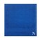 BYFT Daffodil Face Towel 30 x 30 Cm 500 Gsm Royal Blue Stripe Diamond Dobby 100% Cotton Letter "N" White Thread Set of 06