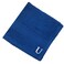 BYFT Daffodil Face Towel 30 x 30 Cm 500 Gsm Royal Blue Stripe Diamond Dobby 100% Cotton Letter "U" White Thread Set of 06