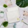BYFT Iris Embroidered For You Face Towel 33 x 33 Cm 600 Gsm White 100% Cotton Letter "D" Gold Thread Set of 06