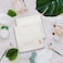 BYFT Iris Embroidered For You Face Towel 33 x 33 Cm 600 Gsm White 100% Cotton Letter "K" Gold Thread Set of 06