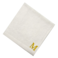 BYFT Iris Embroidered For You Face Towel 33 x 33 Cm 600 Gsm White 100% Cotton Letter "M" Gold Thread Set of 06