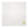 BYFT Iris Embroidered For You Face Towel 33 x 33 Cm 600 Gsm White 100% Cotton Letter "M" Gold Thread Set of 06
