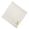 BYFT Iris Embroidered For You Face Towel 33 x 33 Cm 600 Gsm White 100% Cotton Letter "X" Gold Thread Set of 06