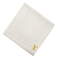 BYFT Iris Embroidered For You Face Towel 33 x 33 Cm 600 Gsm White 100% Cotton Letter "Y" Gold Thread Set of 06
