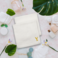 BYFT Iris Embroidered For You Face Towel 33 x 33 Cm 600 Gsm White 100% Cotton Letter "Y" Gold Thread Set of 06