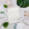 BYFT Iris Embroidered For You Face Towel 33 x 33 Cm 600 Gsm White 100% Cotton Letter "A" Silver Thread Set of 06