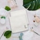 BYFT Iris Embroidered For You Face Towel 33 x 33 Cm 600 Gsm White 100% Cotton Letter "L" Silver Thread Set of 06