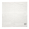 BYFT Iris Embroidered For You Face Towel 33 x 33 Cm 600 Gsm White 100% Cotton Letter "W" Silver Thread Set of 06