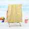 BYFT Mimosa Beach Towel 86 x 162 Cm 390 Gsm Lemon 100% Cotton Set of 01