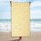 BYFT Mimosa Beach Towel 86 x 162 Cm 390 Gsm Lemon 100% Cotton Set of 01