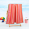 BYFT Mimosa Beach Towel 86 x 162 Cm 390 Gsm Warm Stripe 100% Cotton Set of 01