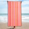 BYFT Mimosa Beach Towel 86 x 162 Cm 390 Gsm Warm Stripe 100% Cotton Set of 01