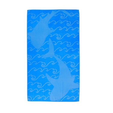 BYFT Mimosa Beach Towel 86 x 162 Cm 390 Gsm Sharks 100% Cotton Set of 01