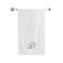 BYFT Iris Embroidered For You Bath Towel 70 x 140 Cm 600 Gsm White 100% Cotton Letter "D" Silver Thread Set of 01