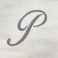 BYFT Iris Embroidered For You Bath Towel 70 x 140 Cm 600 Gsm White 100% Cotton Letter "P" Silver Thread Set of 01