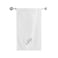 BYFT Iris Embroidered For You Bath Towel 70 x 140 Cm 600 Gsm White 100% Cotton Letter "P" Silver Thread Set of 01