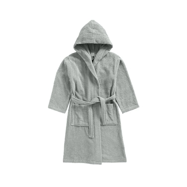 Daffodil (Grey) Premium 8 Year Kids Hooded Bathrobe (112x113 Cm) Terry Cotton, Highly Absorbent and Quick dry, Hotel and Spa Quality Bathrobe for Boy and Girl-400 Gsm