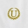 BYFT Iris Embroidered For You Bath Towel 70 x 140 Cm 600 Gsm White 100% Cotton Letter "U" Gold Thread Set of 01