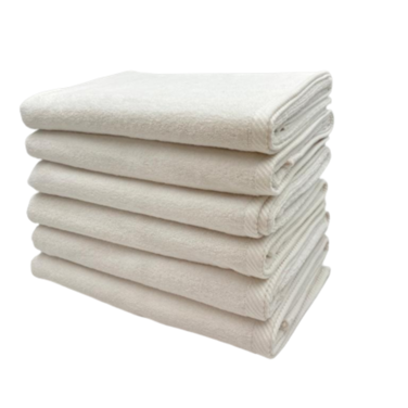 BYFT Iris Bath Towel 70 x 140 Cm 650 Gsm White 100% Cotton Set of 06
