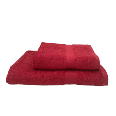 BYFT Gardenia Hand Towel 50 x 100 Cm Bath Towel 70 x 140 Cm 550 Gsm Red Diamond Dobby 100% Cotton Set of 02