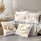 BYFT Golden Ramadan Lantern and Moon Pattern Pillow Covers 45 x 45 Cm, Polyester, Set of 04 Pcs
