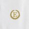 BYFT Iris Embroidered For You Hand Towel 50 x 80 Cm 600 Gsm White 100% Cotton Letter "E" Gold Thread Set of 01