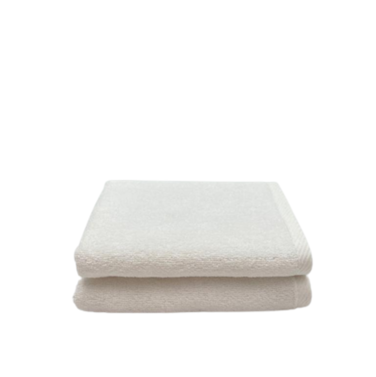 BYFT Iris Hand Towel 40 x 70 Cm 550 Gsm White Plain 100% Cotton Set of 02