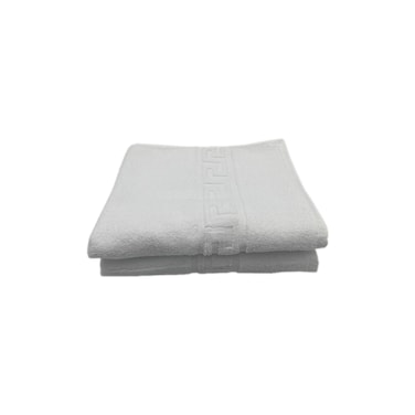 BYFT Magnolia Hand Towel 50 x 100 Cm 600 Gsm White G Dobby 100% Cotton Set of 02