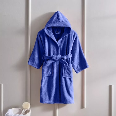Daffodil (Navy Blue) Premium 6 Year Kids Hooded Bathrobe Terry Cotton, Highly Absorbent and Quick dry, Hotel and Spa Quality Bathrobe for Boy and Girl-400 Gsm