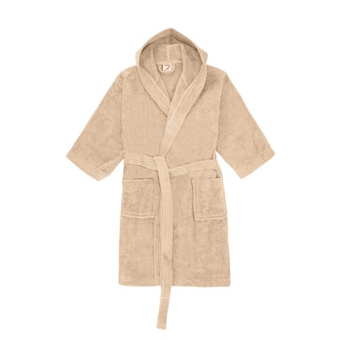 Daffodil (Beige) Premium 10 Year Kids Hooded Bathrobe Terry Cotton, Highly Absorbent and Quick dry, Hotel and Spa Quality Bathrobe for Boy and Girl-400 Gsm