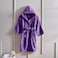 Daffodil (Purple) Premium 6 Year Kids Hooded Bathrobe Terry Cotton, Highly Absorbent and Quick dry, Hotel and Spa Quality Bathrobe for Boy and Girl-400 Gsm