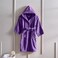 Daffodil (Purple) Premium 10 Year Kids Hooded Bathrobe Terry Cotton, Highly Absorbent and Quick dry, Hotel and Spa Quality Bathrobe for Boy and Girl-400 Gsm