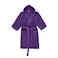 Daffodil (Purple) Premium 12 Year Kids Hooded Bathrobe Terry Cotton, Highly Absorbent and Quick dry, Hotel and Spa Quality Bathrobe for Boy and Girl-400 Gsm