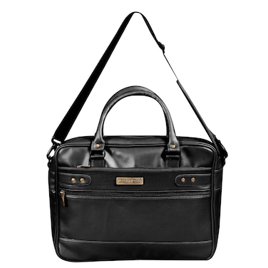 Mounthood Laptop Messenger Bag With Handle / Shoulder Sling Bag For Men &amp; Women &ndash; 15 Inch &ndash; Midas - Black