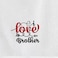 BYFT Iris Embroidered For You Hand Towel 50 x 80 Cm 600 Gsm White 100% Cotton I Love U Brother Black-Red Thread Set of 01