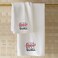 BYFT Iris Embroidered For You Hand Towel 50 x 80 Cm 600 Gsm White 100% Cotton I Love U Brother Black-Red Thread Set of 01