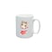 BYFT White Printed Mug 100 % Ceramic Set of 1 (300 Ml, Cat inside Christmas Stokings)