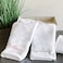 BYFT Iris Embroidered For You Hand Towel 50 x 80 Cm 600 Gsm White 100% Cotton Better Half Set of 02