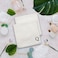 BYFT Iris Embroidered For You Face Towel 33 x 33 Cm 600 Gsm White 100% Cotton Letter "Q" Silver Thread Set of 06