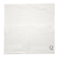 BYFT Iris Embroidered For You Face Towel 33 x 33 Cm 600 Gsm White 100% Cotton Letter "Q" Silver Thread Set of 06