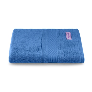 BYFT Home Castle Bath Sheet 90 x 180 Cm 550 Gsm Blue 100% Cotton Set of 01