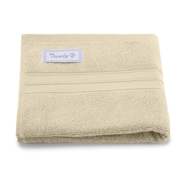 BYFT Home Trendy Hand Towel 50 x 90 Cm 550 Gsm Cream 100% Cotton Set of 01