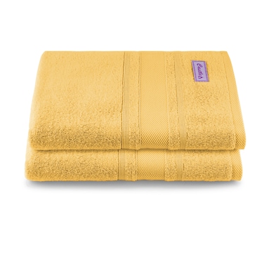 BYFT Home Castle Bath Sheet 90 x 180 Cm 550 Gsm Cream 100% Cotton Set of 02