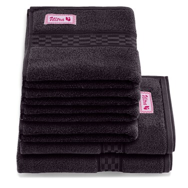 BYFT Home Ultra Hand Towel 50 x 90 Cm Bath Towel 70 x 140 Cm 550 Gsm Brown 100% Cotton Set of 06