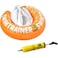 FREDS SWIM ACADEMY Orange Swim Tube &amp; Yellow Hand Pump Set of 02